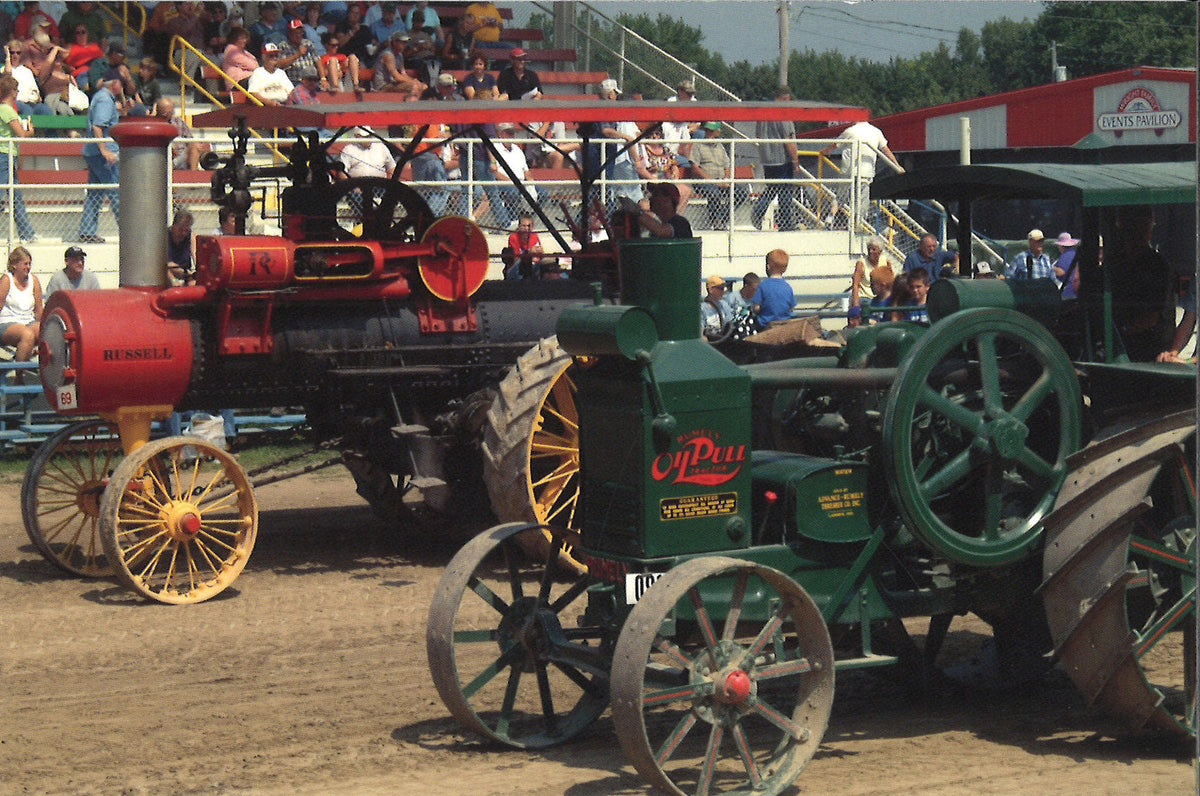 Steam and Oil Pull Cavalcade Postcard Midwest Old Threshers