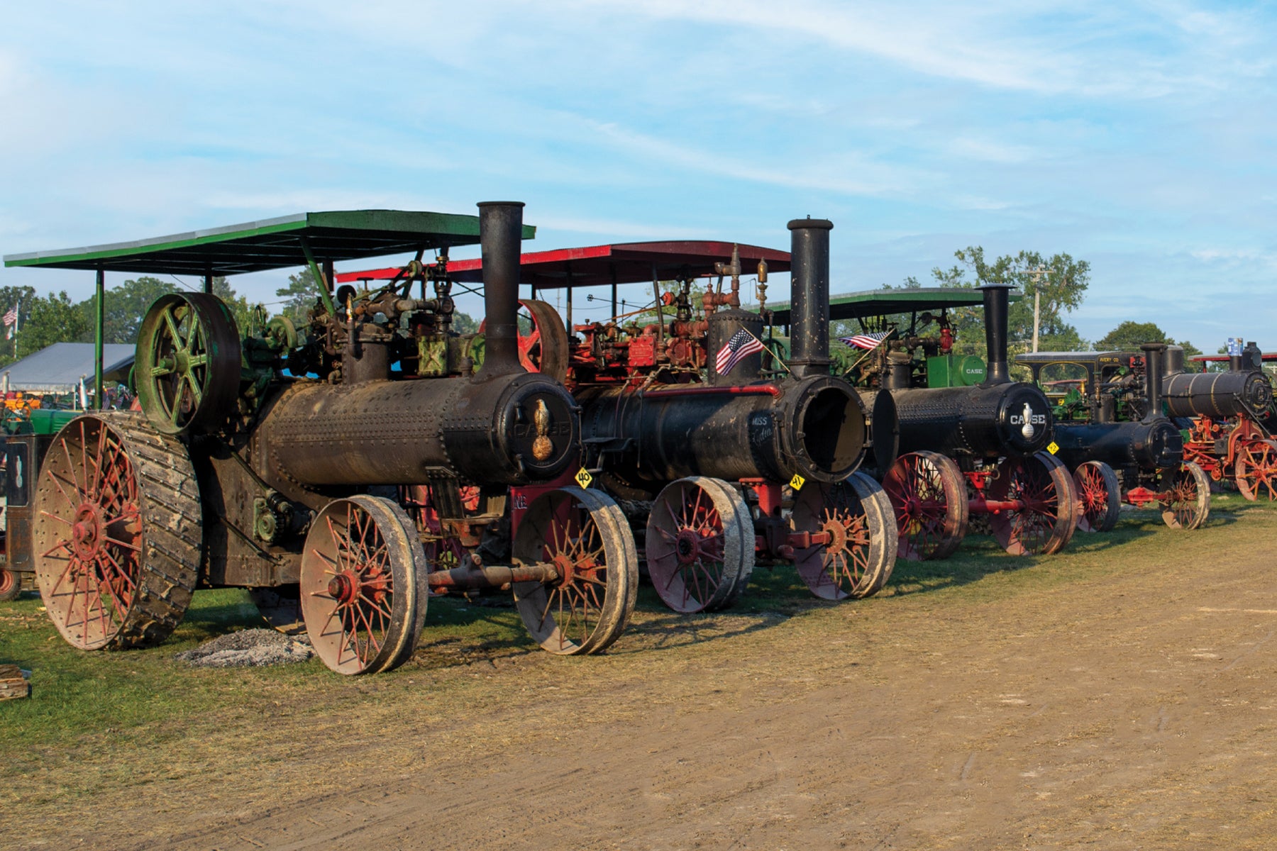 Steam Engine Rows Postcards – Midwest Old Threshers